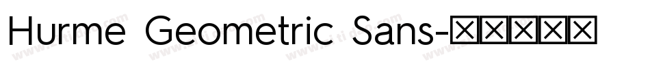 Hurme Geometric Sans字体转换